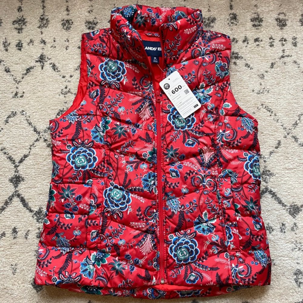 SOLD - Women's Winter Down Puffer Vest Print